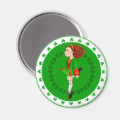 Irish Dancing Girl Magnet Magneet (Voorkant / Achterkant)