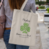 Irish Dancing Shamrock Tote Bag