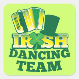 Irish Dancing TEAM Vierkante Sticker