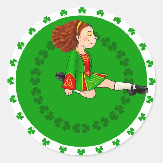 Irish dansende Sticker (Voorkant)