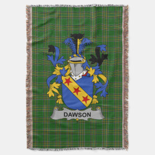 Irish Dawson Coat of Arms Family Crest Ireland Deken