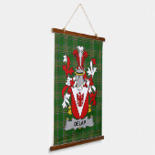 Irish Delap Coat of Arms Family Crest Hangend Wandkleed (Gebogen)