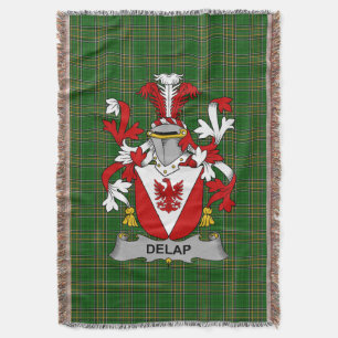 Irish Delap Coat of Arms Family Crest Ireland Deken