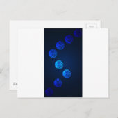 Irish Design Blue Crystal Briefkaart (Voorkant / Achterkant)