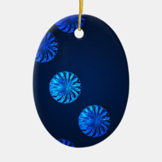 Irish Design Blue Crystal Keramisch Ornament (Voorkant)