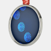 Irish Design Blue Crystal Metalen Ornament (Links)