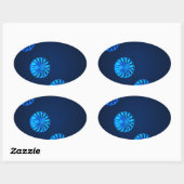 Irish Design Blue Crystal Ovale Sticker (Vel)