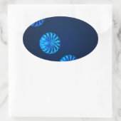 Irish Design Blue Crystal Ovale Sticker (Tas)