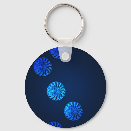 Irish Design Blue Crystal Sleutelhanger (Voorkant)