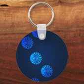 Irish Design Blue Crystal Sleutelhanger (Voorkant)