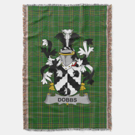 Irish Dobbs Coat of Arms Family Crest Ireland Deken