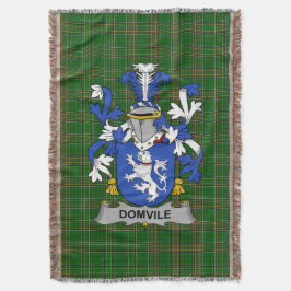 Irish Domvile Coat of Arms Family Crest Ireland Deken