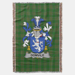Irish Domvile Coat of Arms Family Crest Ireland Deken