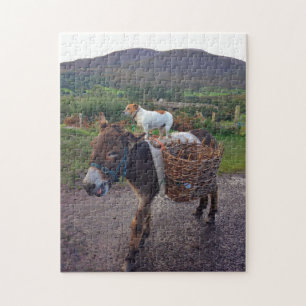 Irish Donkey en Dog Puzzle Legpuzzel