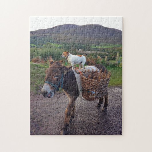 Irish Donkey en Dog Puzzle Legpuzzel (Verticaal)