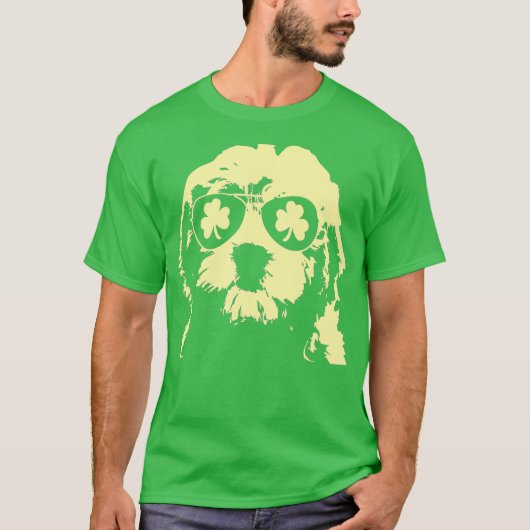Irish Doodle Dog Goldendole St Patricks Day T-shirt (Voorkant)