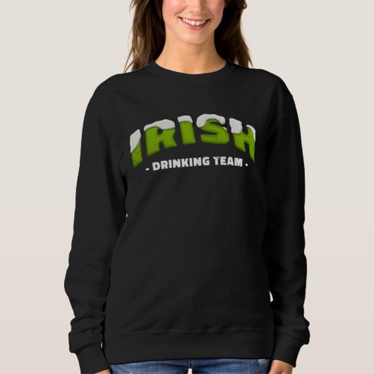 Irish Drinking Team Group tee St Patricks Day Gree Trui (Voorkant)