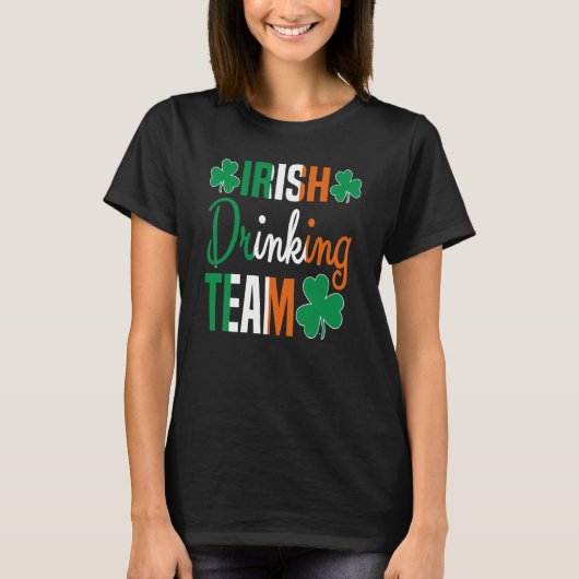 Irish Drinking Team St Patricks Day Beer Drinking T-shirt (Voorkant)