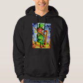 Irish Elf With Fiddle and Harp Hoodie (Voorkant)