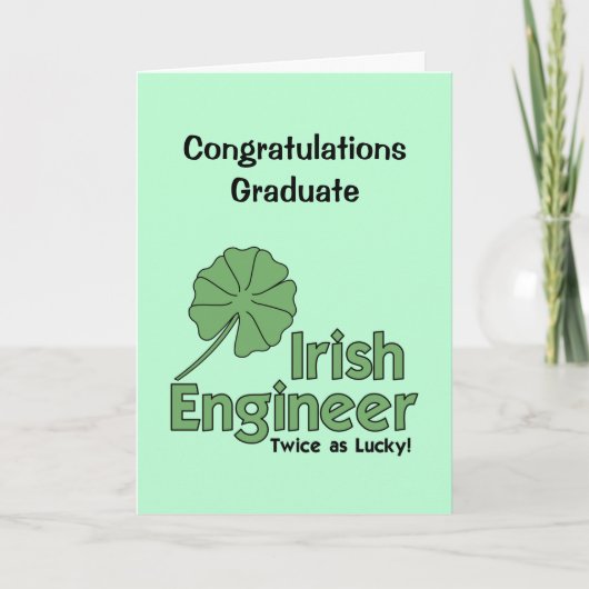 Irish Engineer Afstuderen Kaart (Voorkant)