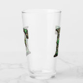 Irish F Monogram Pint Glass Glas (Links)