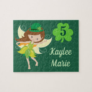 Irish Fairy Girl Cute Custom Green Legpuzzel
