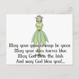 Irish Fairy Meisje 1 - Iers Quote Briefkaart
