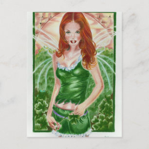 Irish Fairy Shamrock Briefkaart