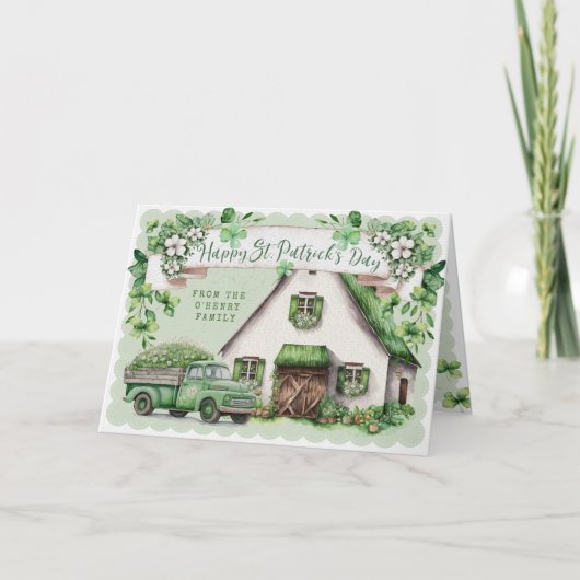 Irish Farmhouse | St Patrick's Day Kaart (Voorkant)