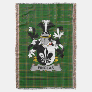 Irish Finglas Coat of Arms Family Crest Ireland Deken