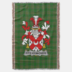 Irish Fitz-Edmonds Wapen Familie Crest Ierland Deken