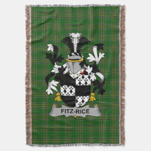 Irish Fitz-Rice Wapen van de familie Crest Ierland Deken