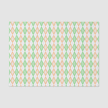 Irish Flag Argyle Tissue Paper