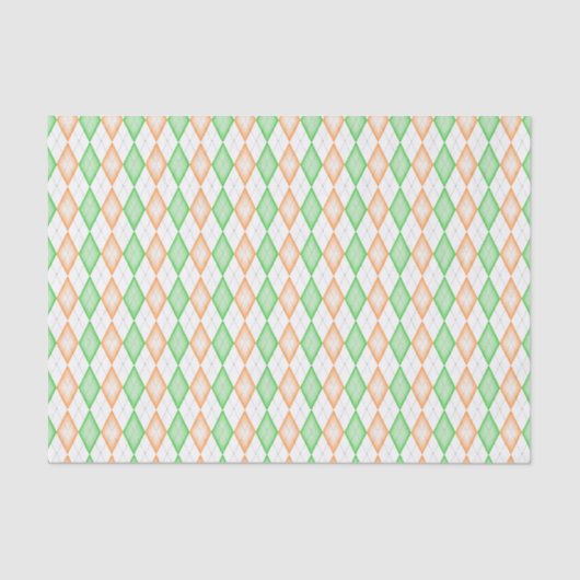 Irish Flag Argyle Tissue Paper Tissuepapier (Voorkant)