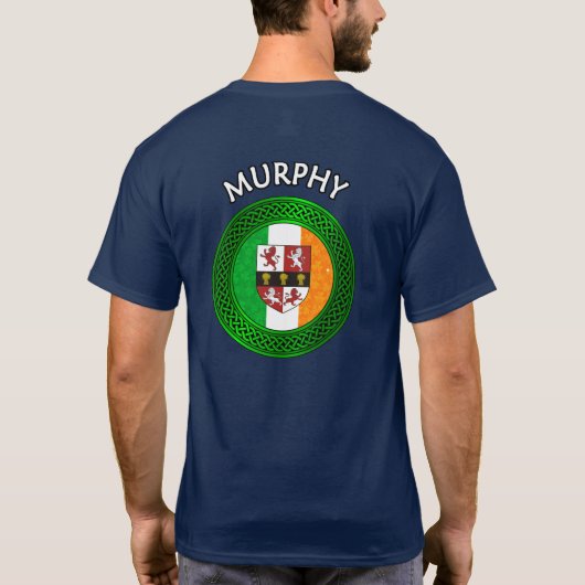 Irish Flag Clover Celtic Knot - Murphy T-Shirt (Achterkant)