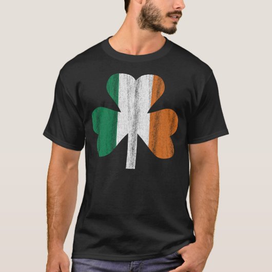 Irish Flag Clover T-shirt (Voorkant)