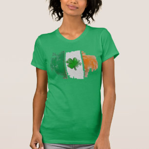 Irish Flag Green Shirt Vrouwen Iers T-shirt Design