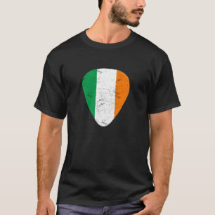 Irish Flag Guitar Player Pick Plectrum Gift T-shirt