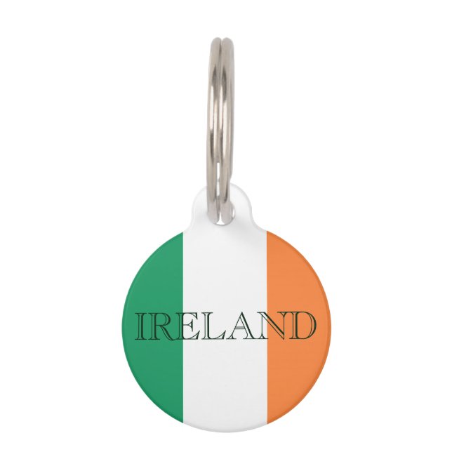 Irish Flag Ireland Aanpasbaar PCTnt Huisdierpenning (Voorkant)