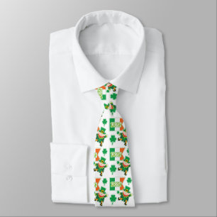Irish Flag Leprechaun Pattern Stropdas