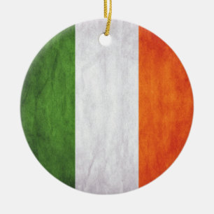 Irish Flag & Nollaig Shona Duit kerstversiering Keramisch Ornament