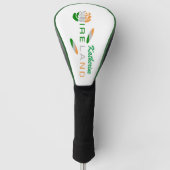 Irish Flag Roos Personalized Golfheadcover (Voorkant)