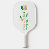 Irish Flag Roos Personalized Pickleball Paddle (Voorkant)