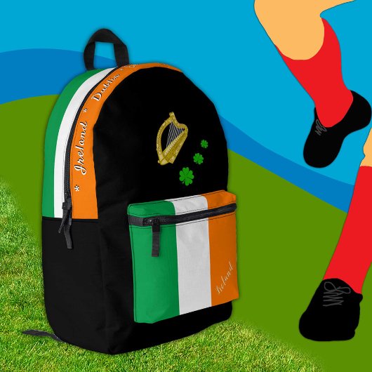 Irish Flag sac à dos, Irlande, noir patriote