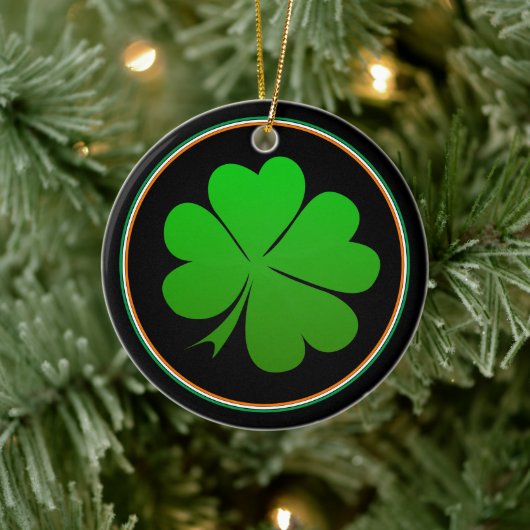 Irish Flag, Shamrock, Ireland Kerstmis Luck Keramisch Ornament (Boom)