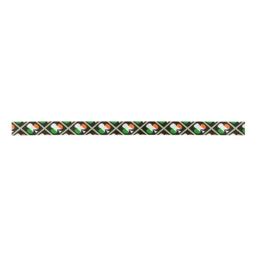 Irish Flag Shamrocks Pattern Lint (Voorkant)
