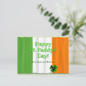Irish Flag St. Paddys Day Carte postale Salutation (Debout devant)