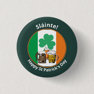 Irish Flag St Patricks Day Ronde Button 3,2 Cm