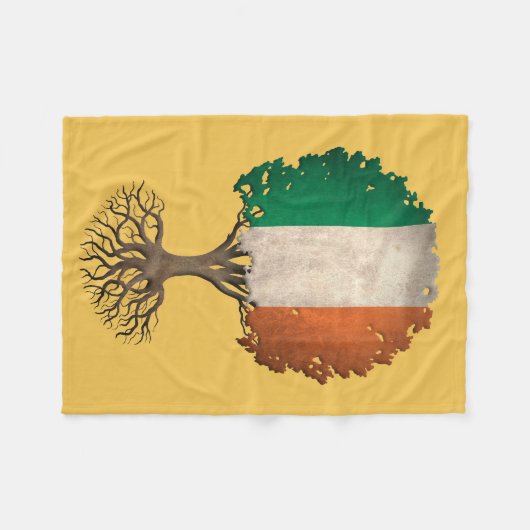 Irish Flag Tree Fleece Deken (Voorkant (Horizontaal))