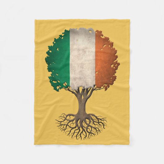 Irish Flag Tree  Fleece Deken (Voorkant)